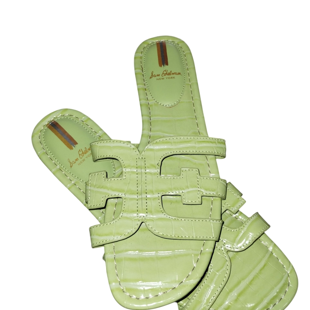 Sam Edelman Green Slide Sandals